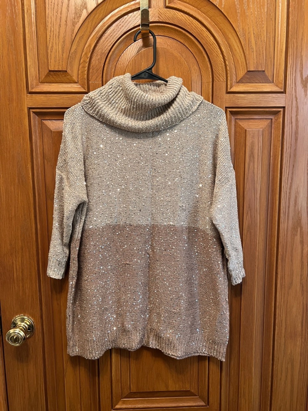 Sequin Block Color Sweater